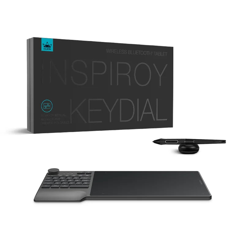 Huion KD200 Digital Drawing Tablet OSU Game Keydial Battery-Free Pen Wireless Graphics Tablets with Keyboard