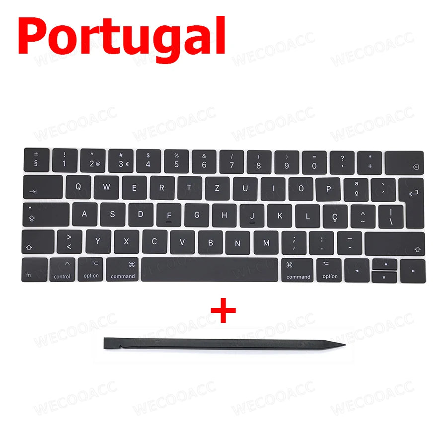New Replacement Keyboard Keys Keycap Russian French Spain US UK EU For Macbook Pro Retina 13" 15" A1989 A1990 Key Cap 2018 2019