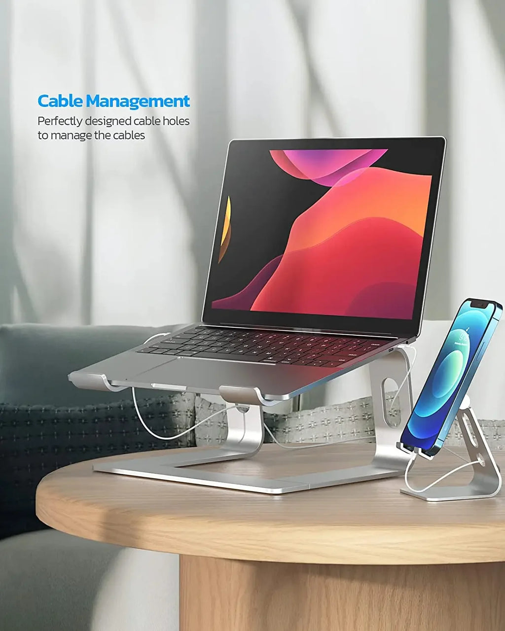 Laptop Stand Ergonomic Aluminum Computer Stand Detachable Laptop Riser Notebook Holder Stand Compatible with MacBook Air Pro