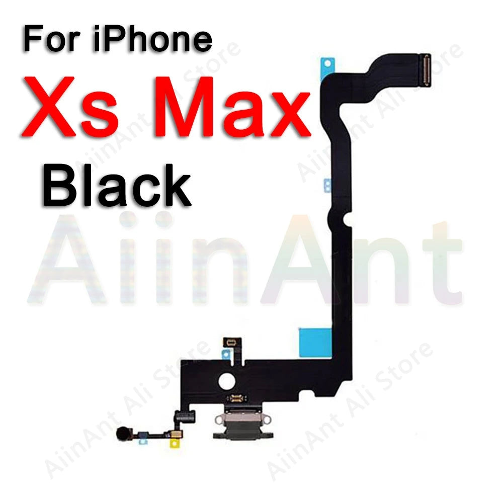 AiinAnt USB Port Charger Dock Connector Mic Charging Flex Cable For iPhone 7 8 Plus Xs Max X XR Dock Charging Flex