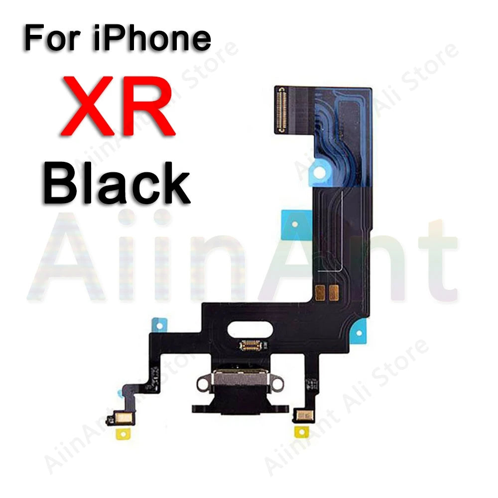 AiinAnt USB Port Charger Dock Connector Mic Charging Flex Cable For iPhone 7 8 Plus Xs Max X XR Dock Charging Flex