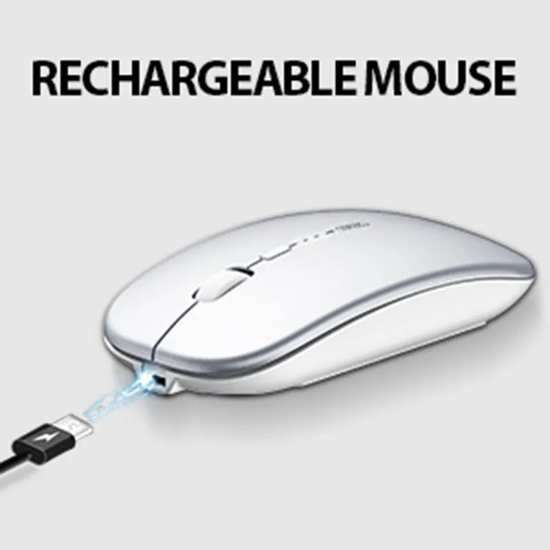 INPHIC M1P Rechargeable Wireless Mouse [Power Display Enhanced Edition] Office Light Sound Laptop Home 2.4G Ultra Thin Portable