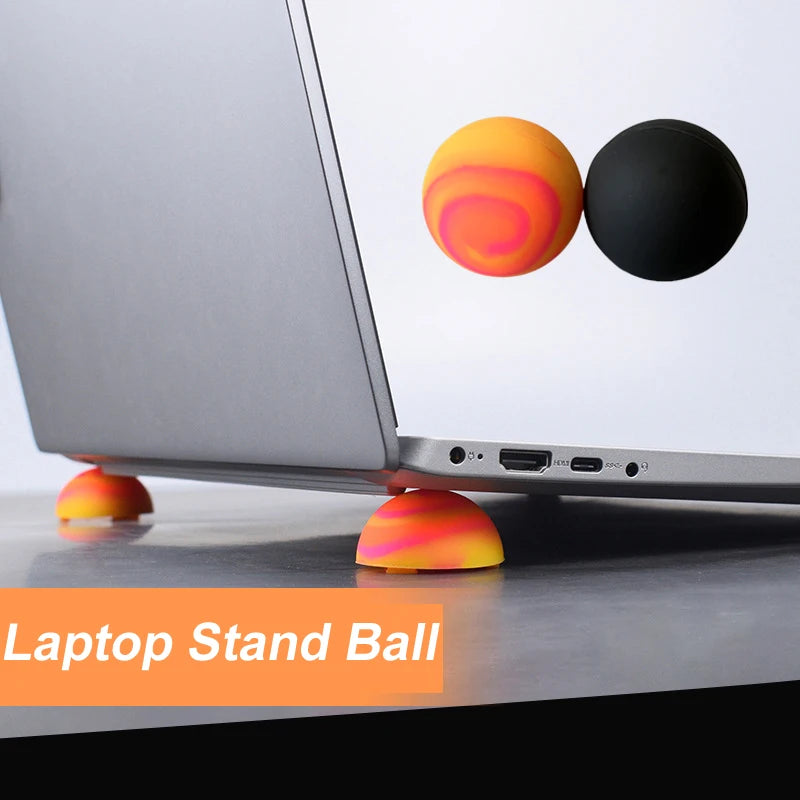 Laptop Silicone Stand Ball Non-Slip Pad Feet Heat Dissipation Height Raised Bracket Notebook Portable Stand