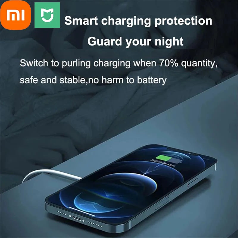 Xiaomi MIJIA Magnetic Wireless Charger Pad USB + Type C For iPhone Huawei Samsung Fast Wireless Charging Dock Station Chargers