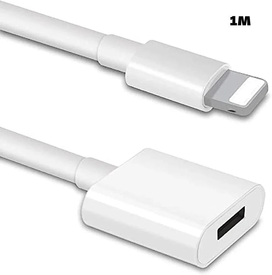 Lightning Charger Extension Cable Compatible with iPhone/iPad,Dock Cable for Male to Female Extension Adapter Video, Data, Audio