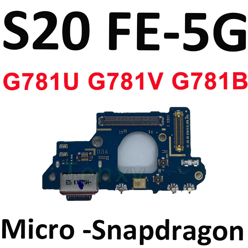 For Samsung Galaxy S20 FE G780F G781B G781 G780G Motherboard Cover USB Charger Dock Port Connector Mircophone 5G Signal Antenna