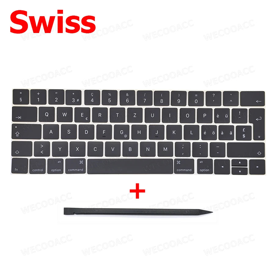 New Replacement Keyboard Keys Keycap Russian French Spain US UK EU For Macbook Pro Retina 13" 15" A1989 A1990 Key Cap 2018 2019