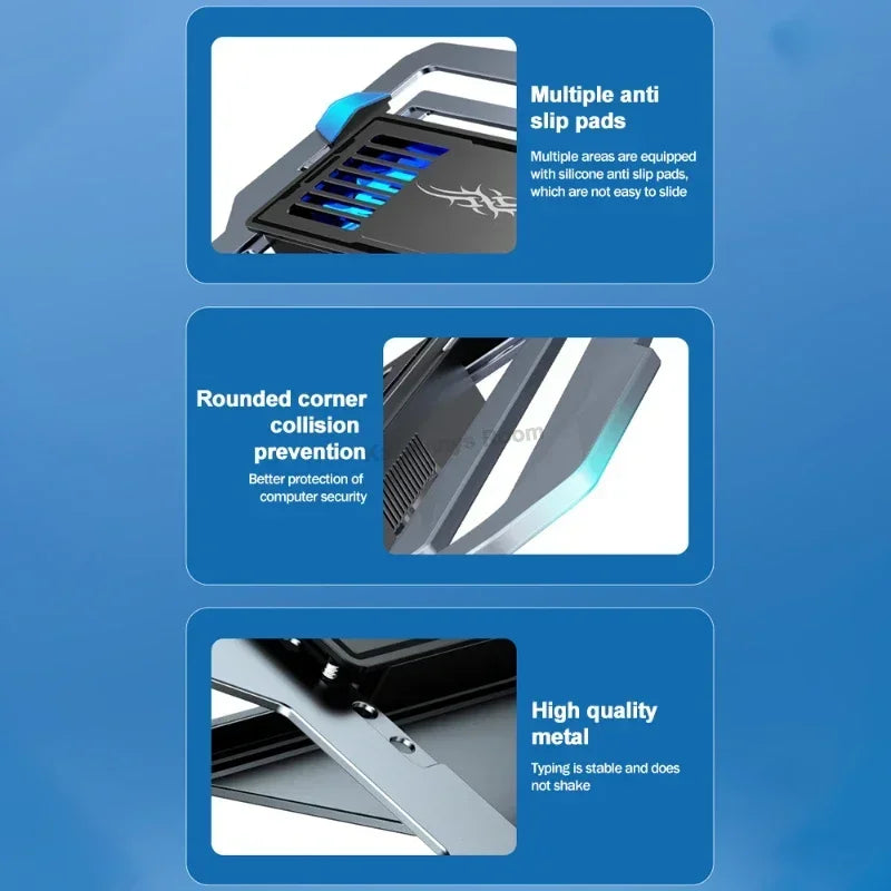 NEW D20 Laptop Cooling Pad fr 11-17.3'' Notebook Cooler Stand Semiconductor Air-cooled 4 Angle Adjustable Tablet Laptop Radiator