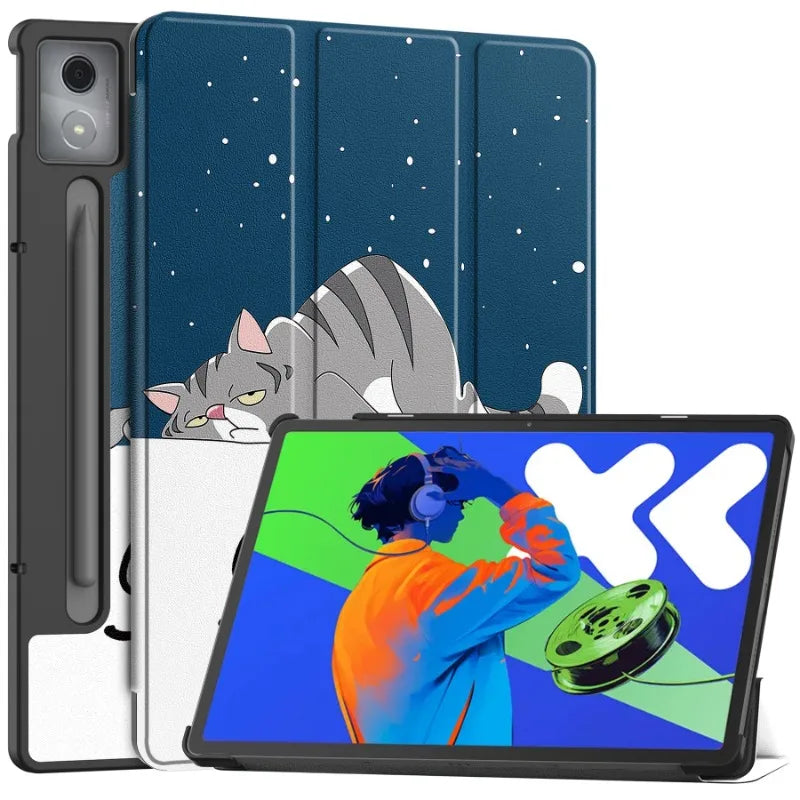 Smart Case For Lenovo Xiaoxin Pad Pro 12.7 inch 2025 Folding Flip Stand With Auto Sleep Funda TB375FC/TB373FU 12.7" Tablet Cover