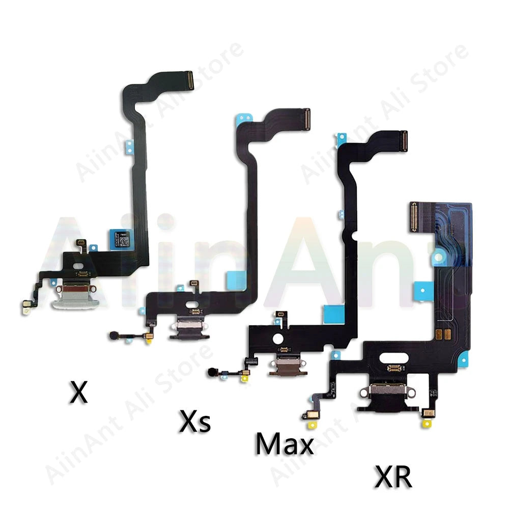 AiinAnt USB Port Charger Dock Connector Mic Charging Flex Cable For iPhone 7 8 Plus Xs Max X XR Dock Charging Flex