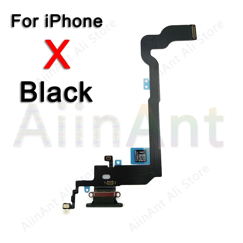 AiinAnt USB Port Charger Dock Connector Mic Charging Flex Cable For iPhone 7 8 Plus Xs Max X XR Dock Charging Flex