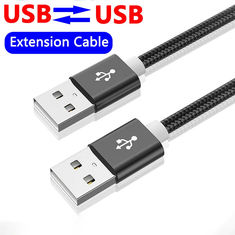 Kebiss USB to USB Extension Cable Type A Male to Male USB Extender for Radiator Hard Disk Webcom Camera USB Cable Extens