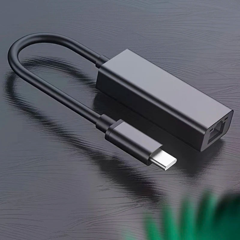 100/1000Mbps USB C External Ethernet Adapter Network Card Type C To RJ45 LAN Wired Internet Cable For MacBook PC Windows 7 8 10