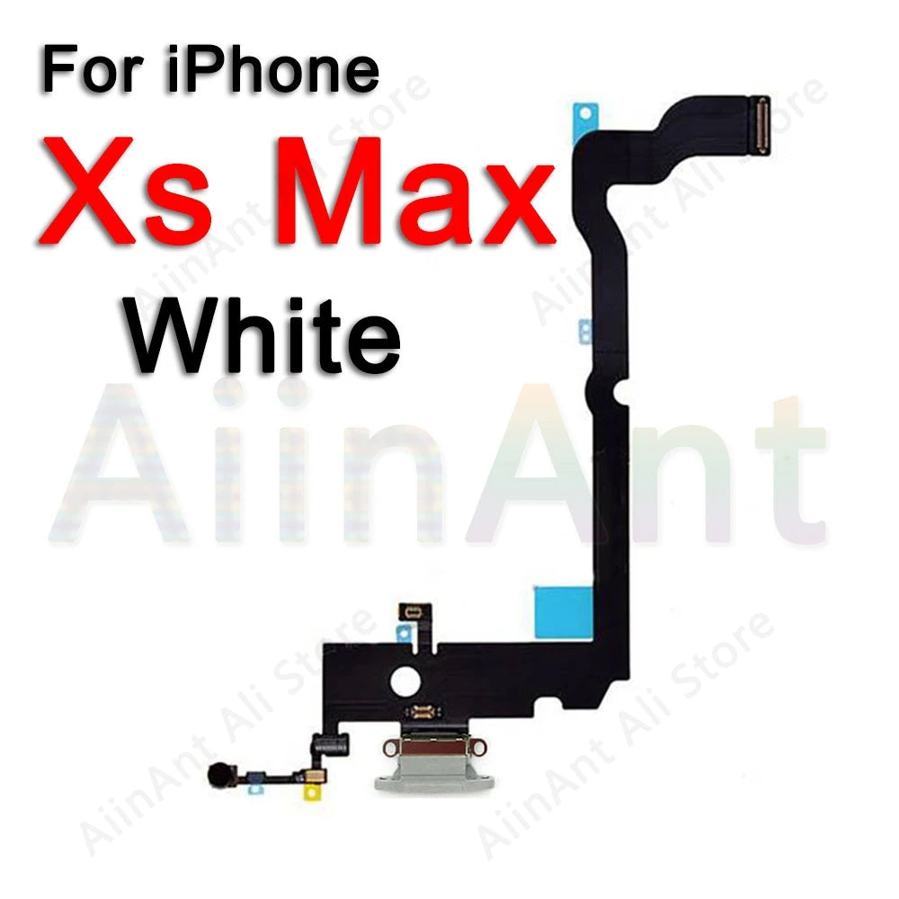 AiinAnt USB Port Charger Dock Connector Mic Charging Flex Cable For iPhone 7 8 Plus Xs Max X XR Dock Charging Flex