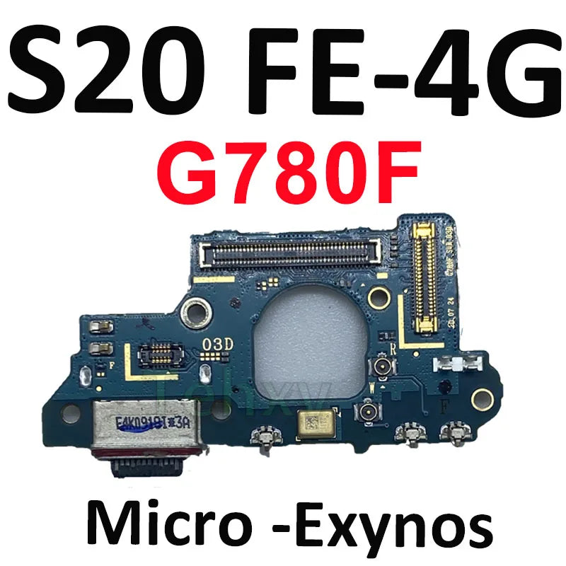 For Samsung Galaxy S20 FE G780F G781B G781 G780G Motherboard Cover USB Charger Dock Port Connector Mircophone 5G Signal Antenna