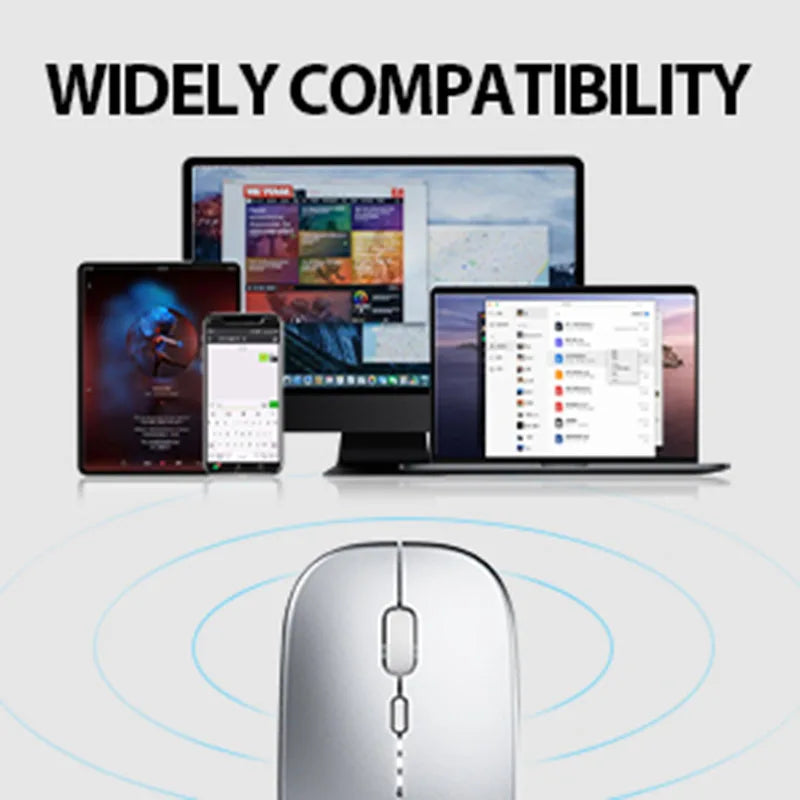 INPHIC M1P Rechargeable Wireless Mouse [Power Display Enhanced Edition] Office Light Sound Laptop Home 2.4G Ultra Thin Portable
