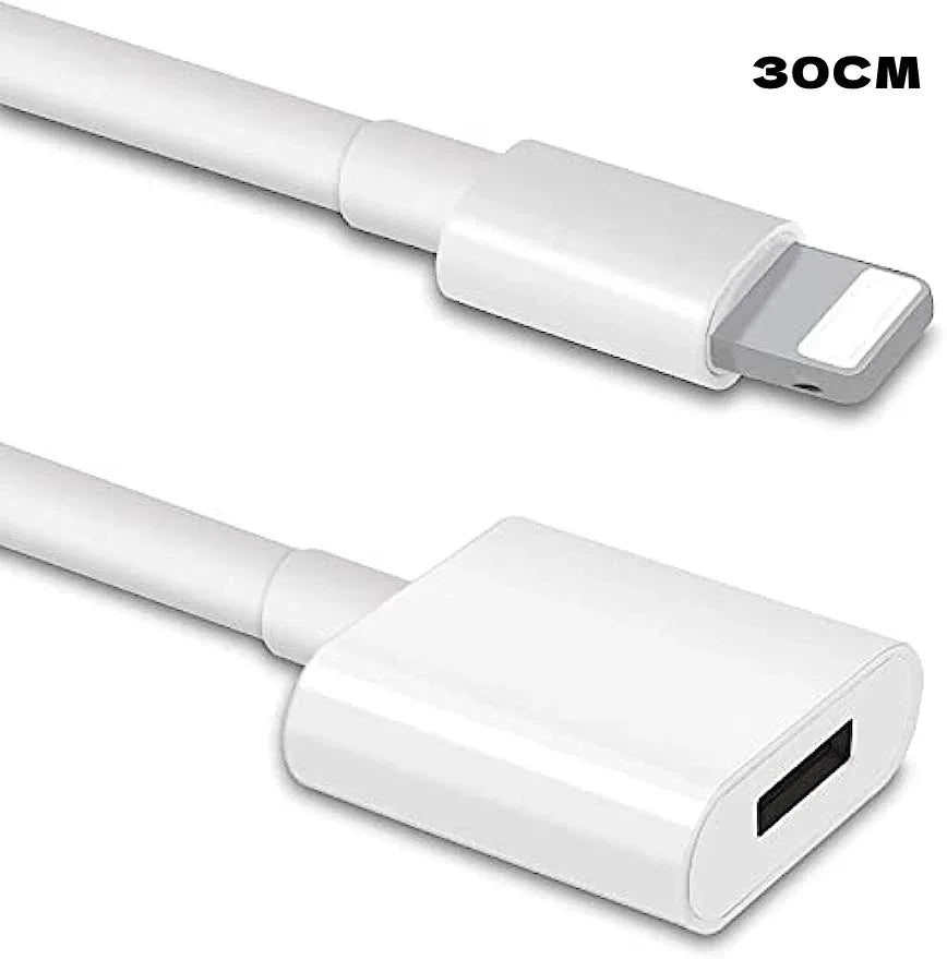 Lightning Charger Extension Cable Compatible with iPhone/iPad,Dock Cable for Male to Female Extension Adapter Video, Data, Audio