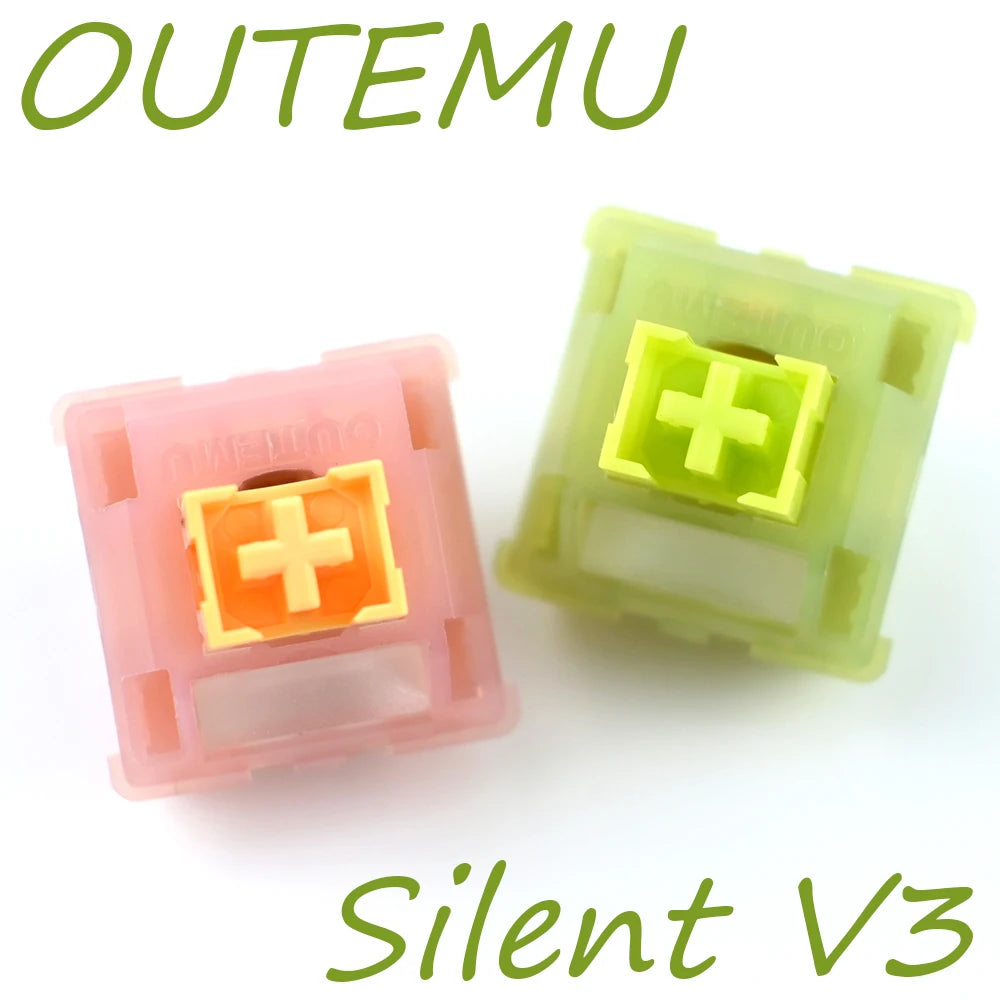Outemu Silent Peach V3 Switches Lubed Update Silent Lemon V3 Switch Mechanical Keyboard Linear Tactile 5Pin Custom Hot-swap DIY