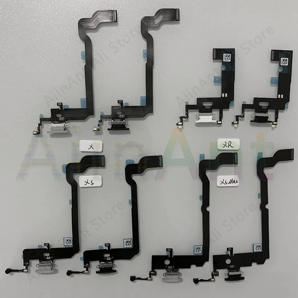 AiinAnt USB Port Charger Dock Connector Mic Charging Flex Cable For iPhone 7 8 Plus Xs Max X XR Dock Charging Flex
