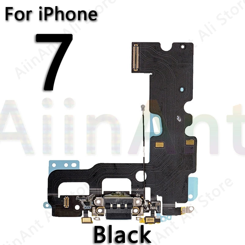 AiinAnt USB Port Charger Dock Connector Mic Charging Flex Cable For iPhone 7 8 Plus Xs Max X XR Dock Charging Flex