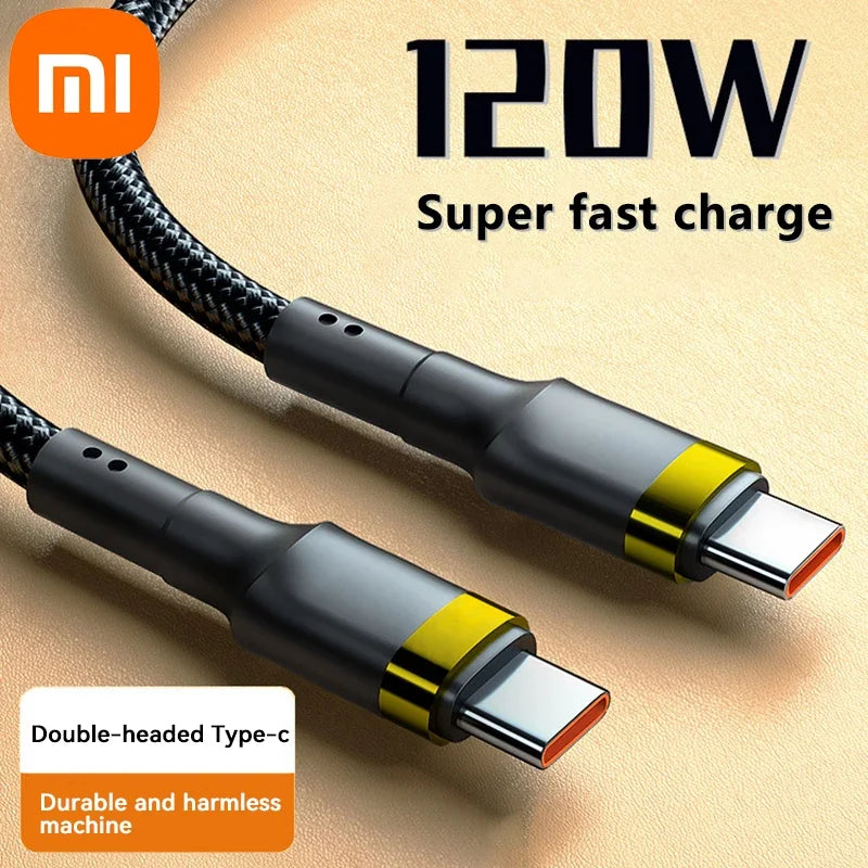 Xiaomi PD 120W Fast Charging For Samsung S24 USB C TO USB Type C Cable For iPhone 15 Plus Pro Max Xiaomi 14 Quick Fast Charger