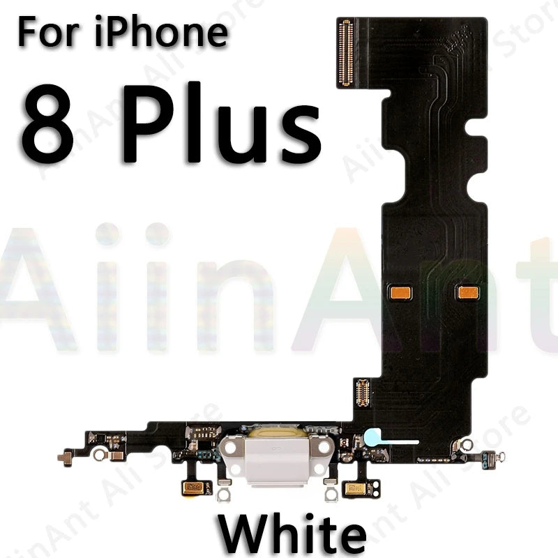 AiinAnt USB Port Charger Dock Connector Mic Charging Flex Cable For iPhone 7 8 Plus Xs Max X XR Dock Charging Flex