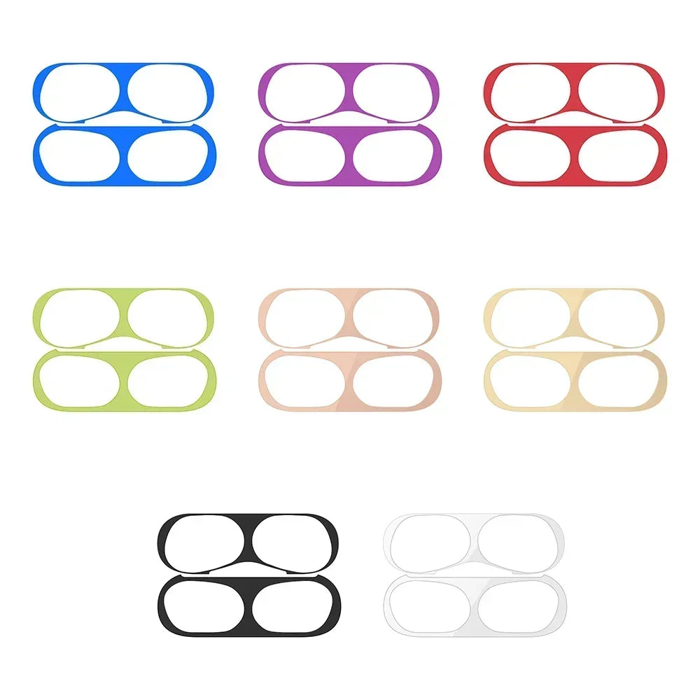 AirPods Sticker for Apple Airpods 1 2 3 Pro Pro2 Earphone Charging Box Dustproof Sticker Waterproof Metal Dust Guard Stickers