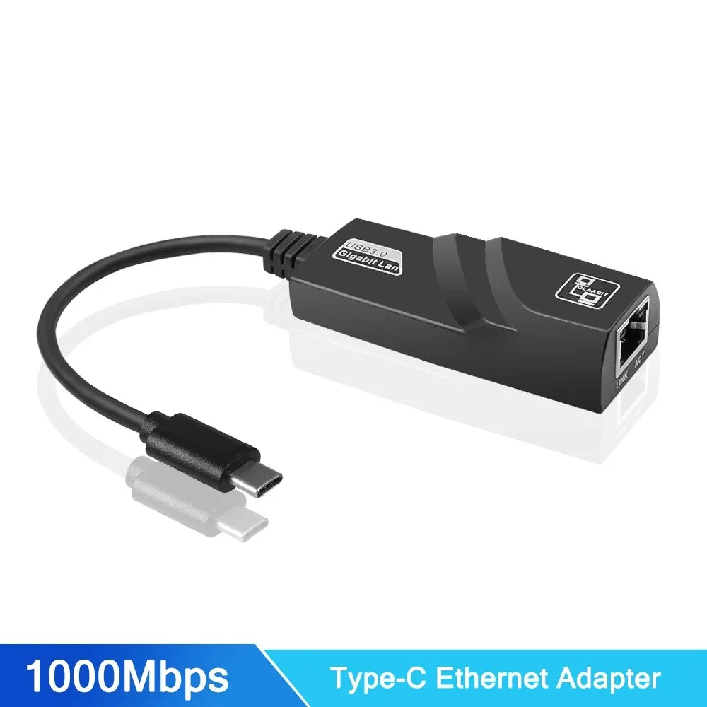 2500Mbps Ethernet Adapter 2.5G USB 3.0 Type C to RJ45 Network Card Wired Ethernet Gigabit Adapter Lan Card Hub for MacBook iPad