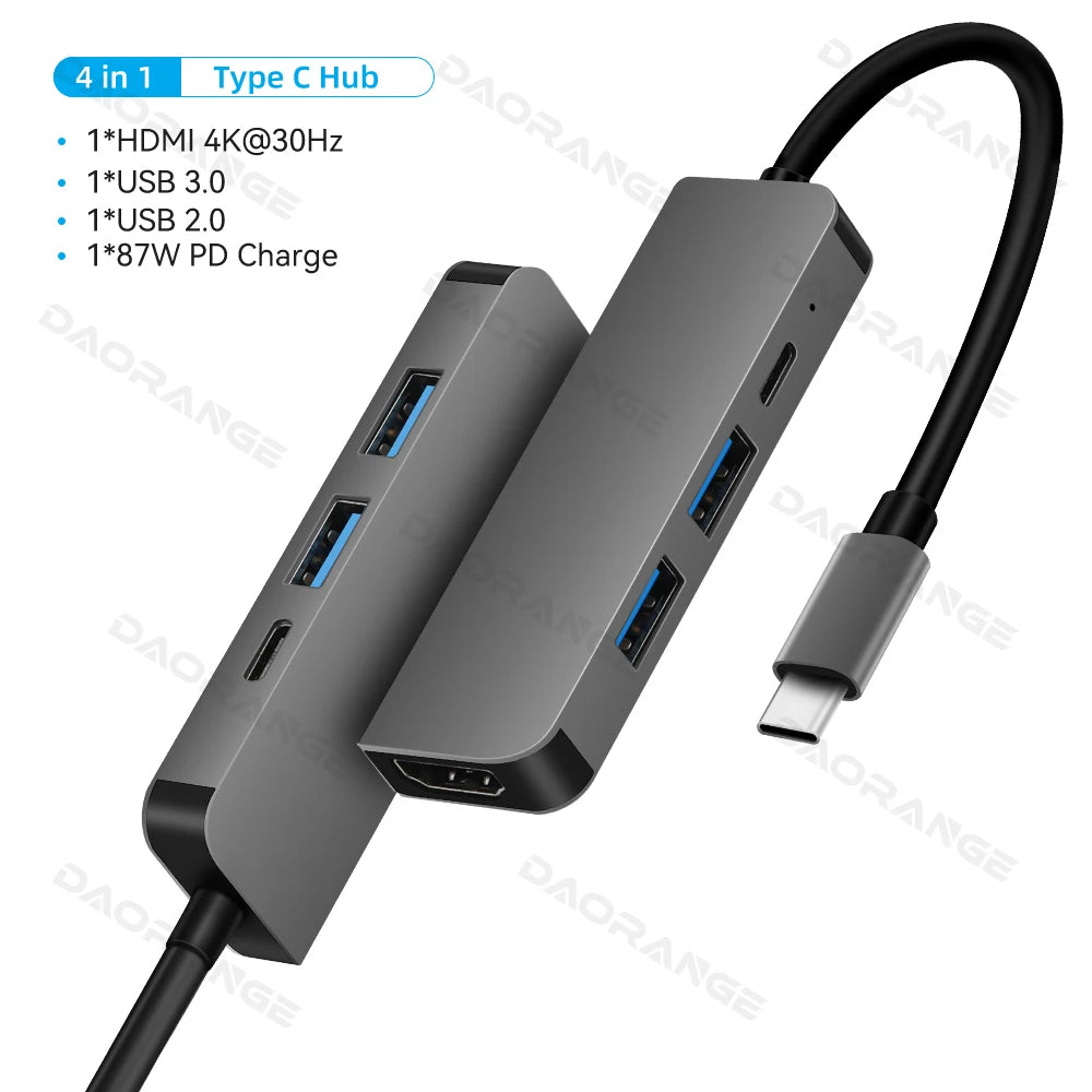 11 in 1 USB C 3.0 Hub Type C Laptop Adapter to 4K HDMI-Compatible VGA RJ45 Lan Ethernet SD/TF Card 87W PD Dock Station Splitter