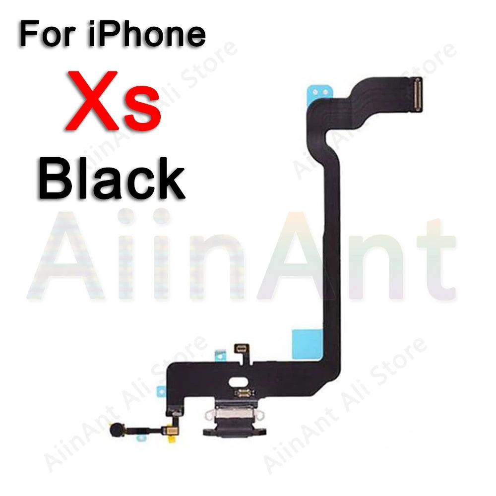 AiinAnt USB Port Charger Dock Connector Mic Charging Flex Cable For iPhone 7 8 Plus Xs Max X XR Dock Charging Flex