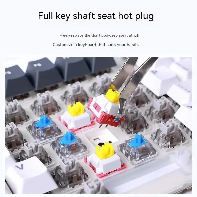 Aula F87 PRO Mechanical Keyboard 3 Mode 2.4G/USB/Bluetooth Tri Mode Wireless Keyboard 87 Key Hotswap RGB PBT Gaming Keyboard