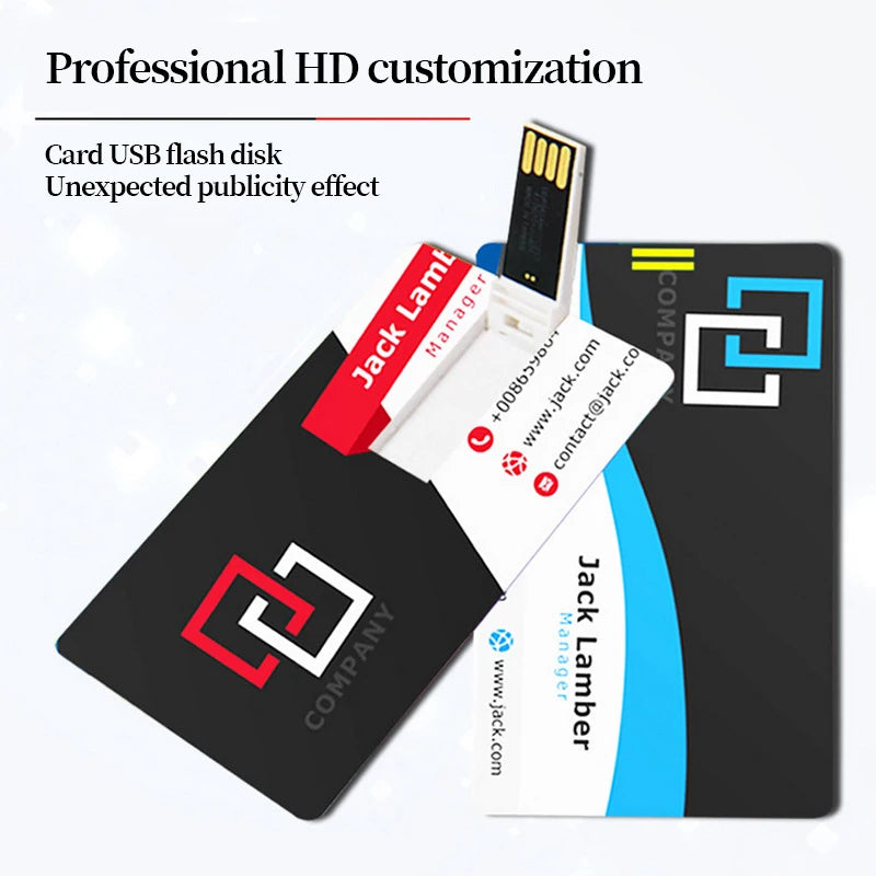 20 PCS/LOT USB Credit Card 2.0 3.0 pendrive 1GB 2GB 4GB 8GB 16GB 32GB 64GB 128GB memorias cle memory stick Business Card usb