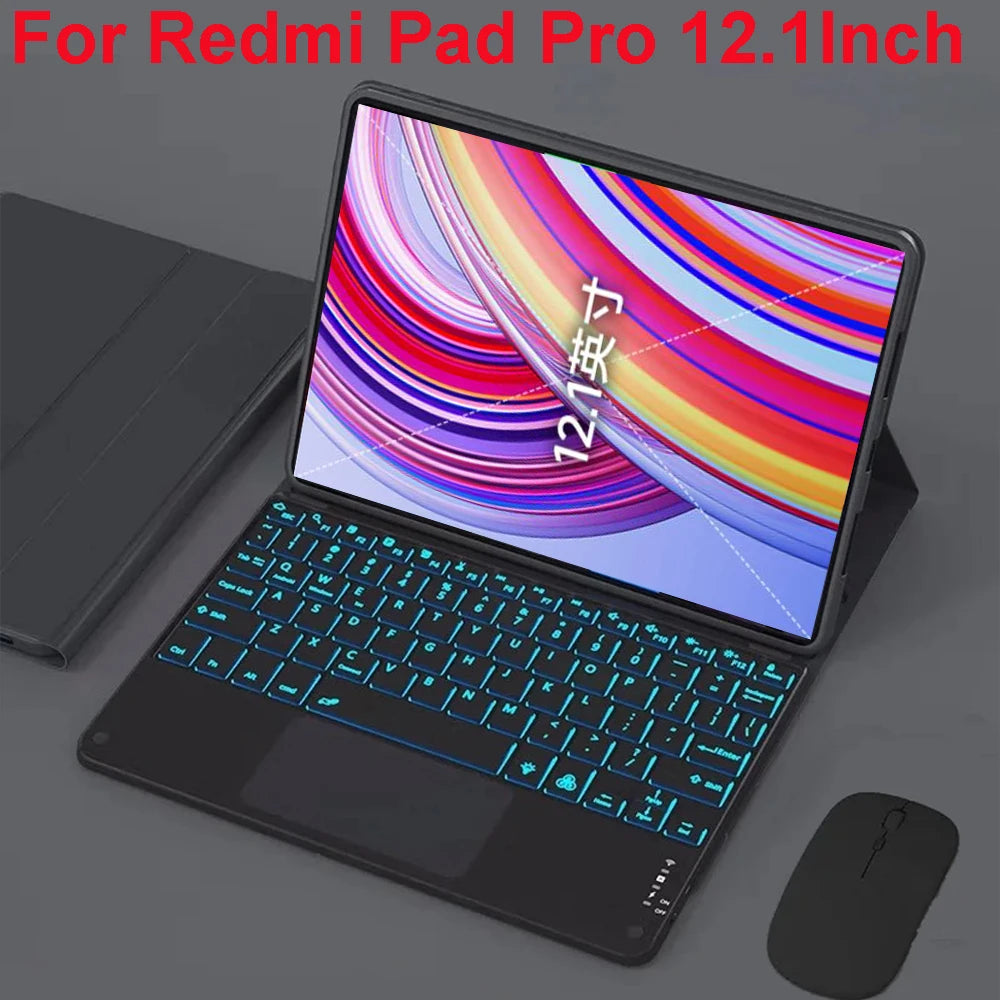 For Xiaomi Redmi Pad Pro 12.1 Inch Case, Keyboard Cover for Redmi Pad Pro 12.1 Inch 2024