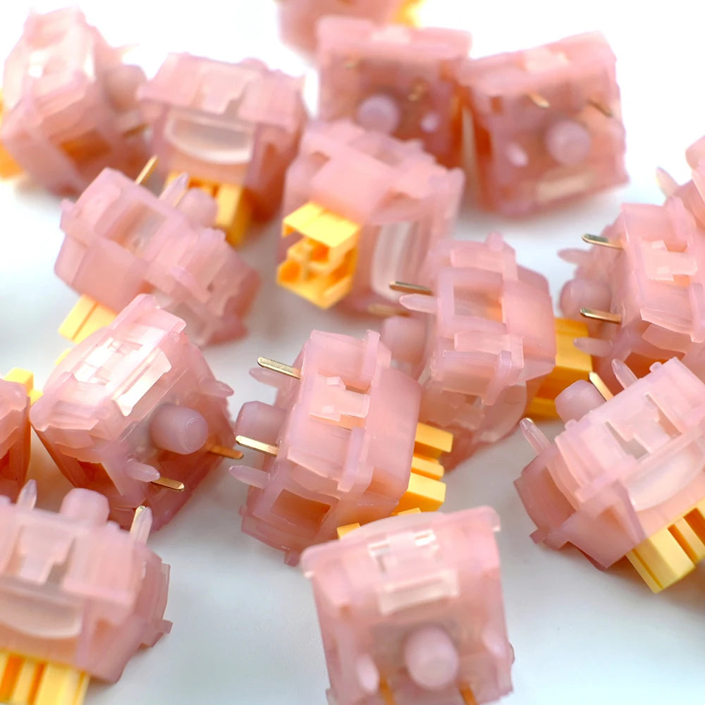 Outemu Silent Peach V3 Switches Lubed Update Silent Lemon V3 Switch Mechanical Keyboard Linear Tactile 5Pin Custom Hot-swap DIY