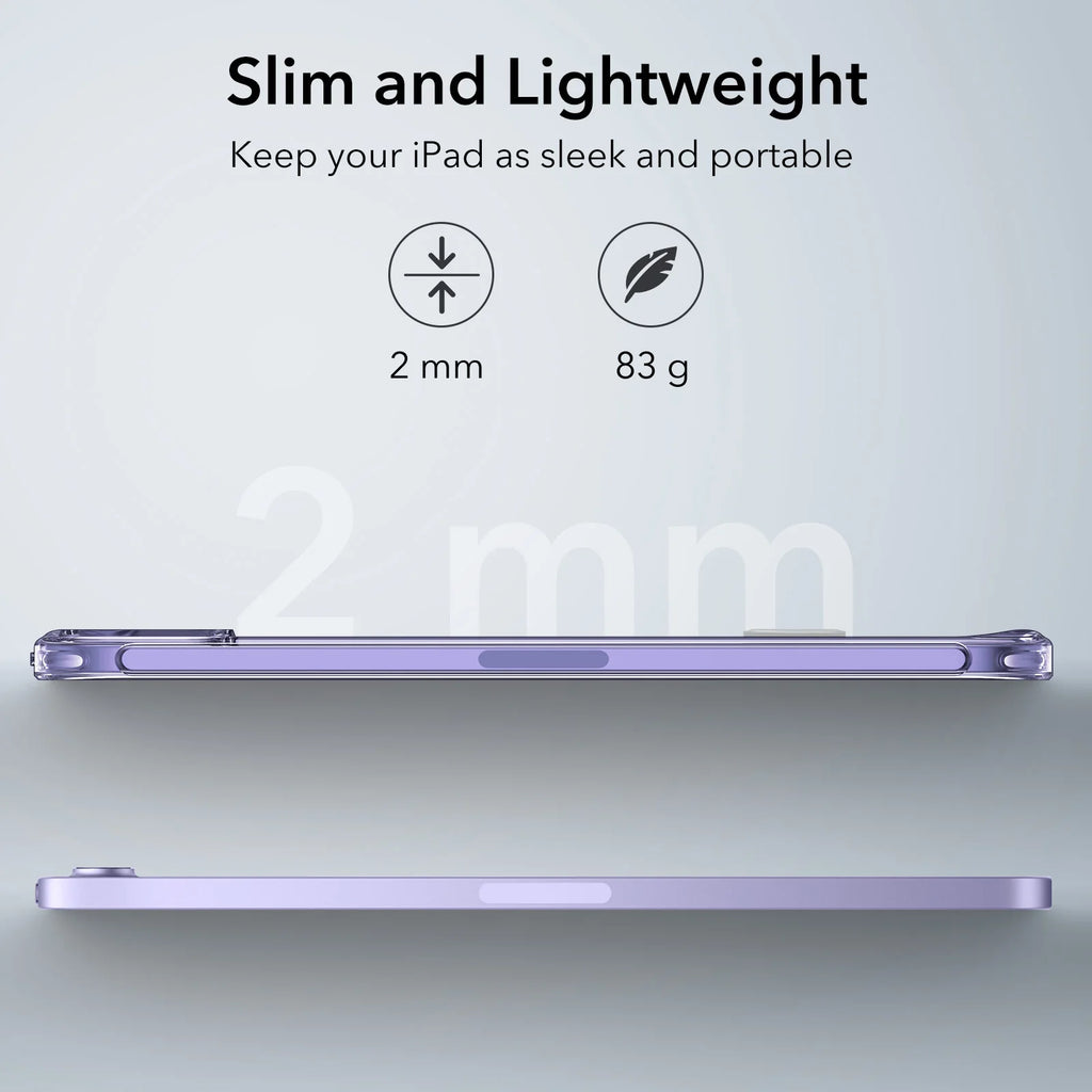 ESR-Kickstand Case for iPad Mini 6（2021) Mini 7(2024) Hybrid Protection Clear Back Cover with Stand Support Pencil Pro & Pencil