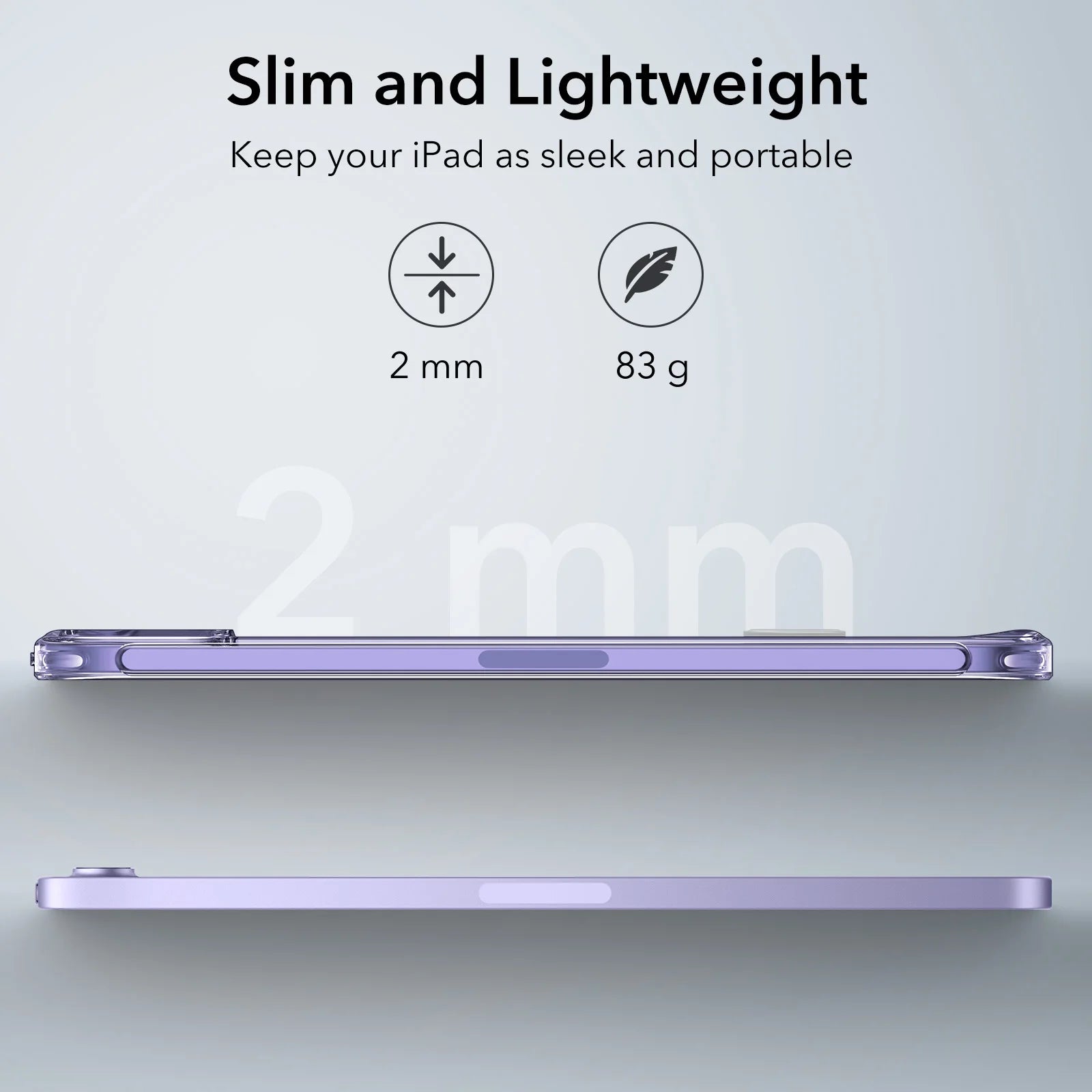 ESR-Kickstand Case for iPad Mini 6（2021) Mini 7(2024) Hybrid Protection Clear Back Cover with Stand Support Pencil Pro & Pencil