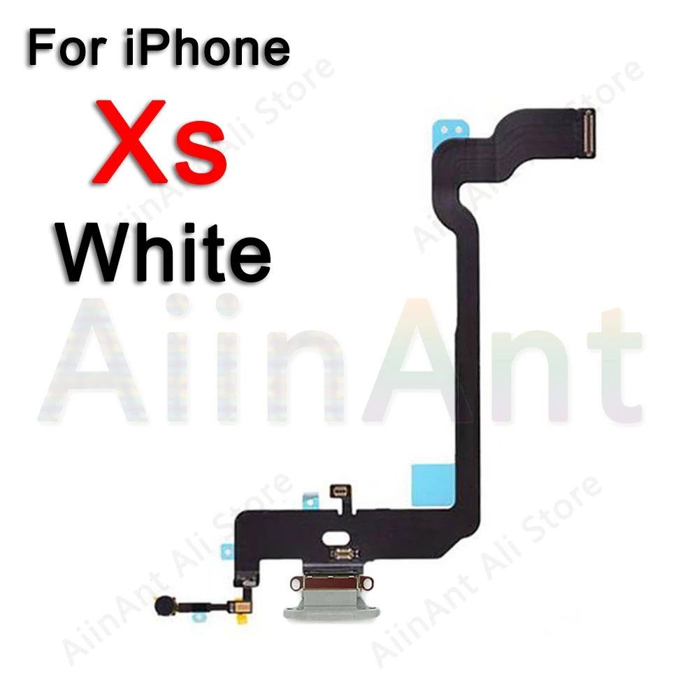 AiinAnt USB Port Charger Dock Connector Mic Charging Flex Cable For iPhone 7 8 Plus Xs Max X XR Dock Charging Flex
